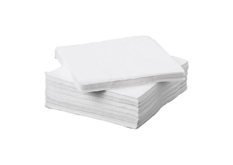 Papieren serveetten wit 33x33cm 500st