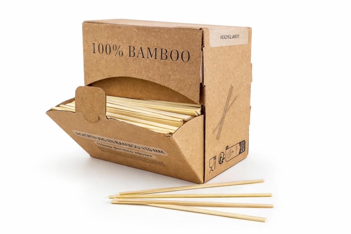 Bambou roerstaafjes 11cm. 1000 st.
