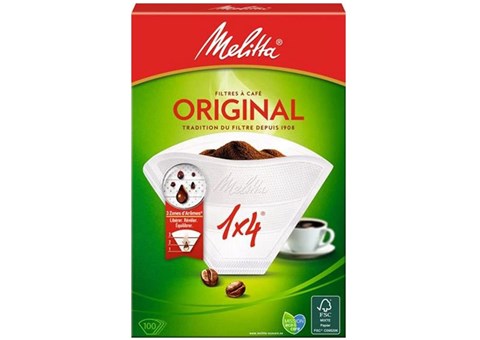 Melitta filtre papier 1x4 100p